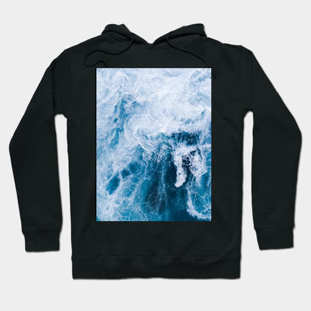 Crystal Clear Aqua Blue Ocean Water Hoodie by StylishPrinting